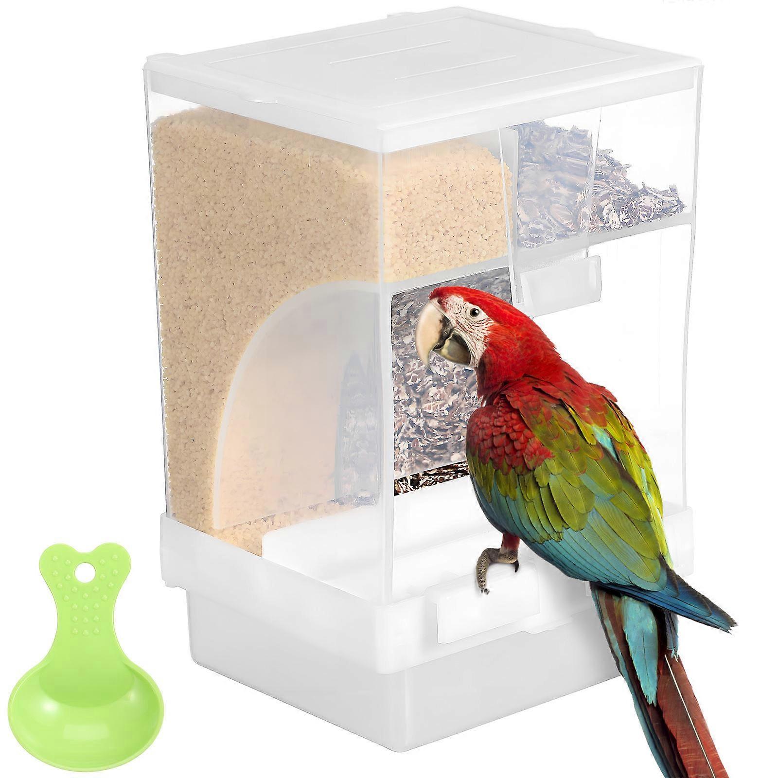 Mountable Bird Feeding Box with Visible Food Levels and Durable Material