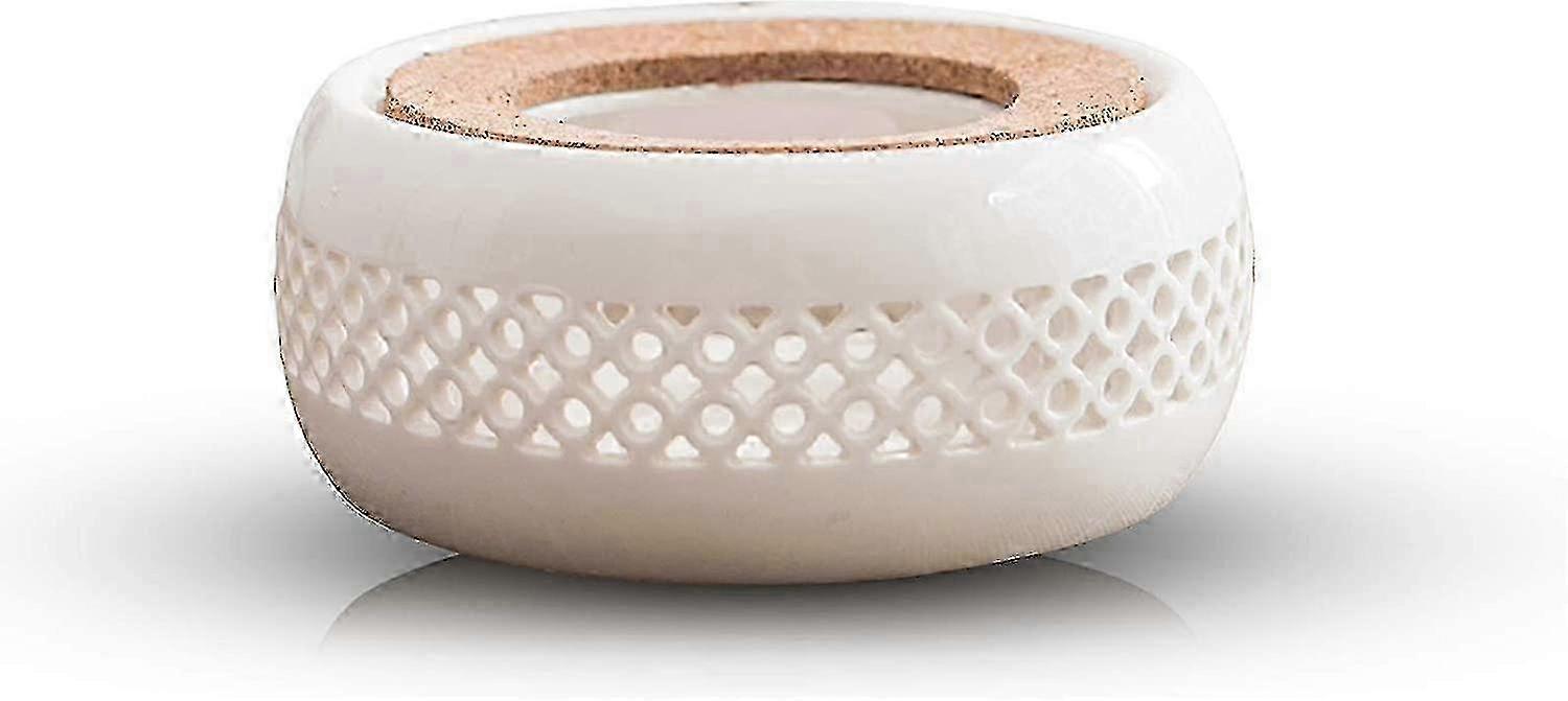 2025 White Ceramic Teapot Warmer with Glass Design - for Base