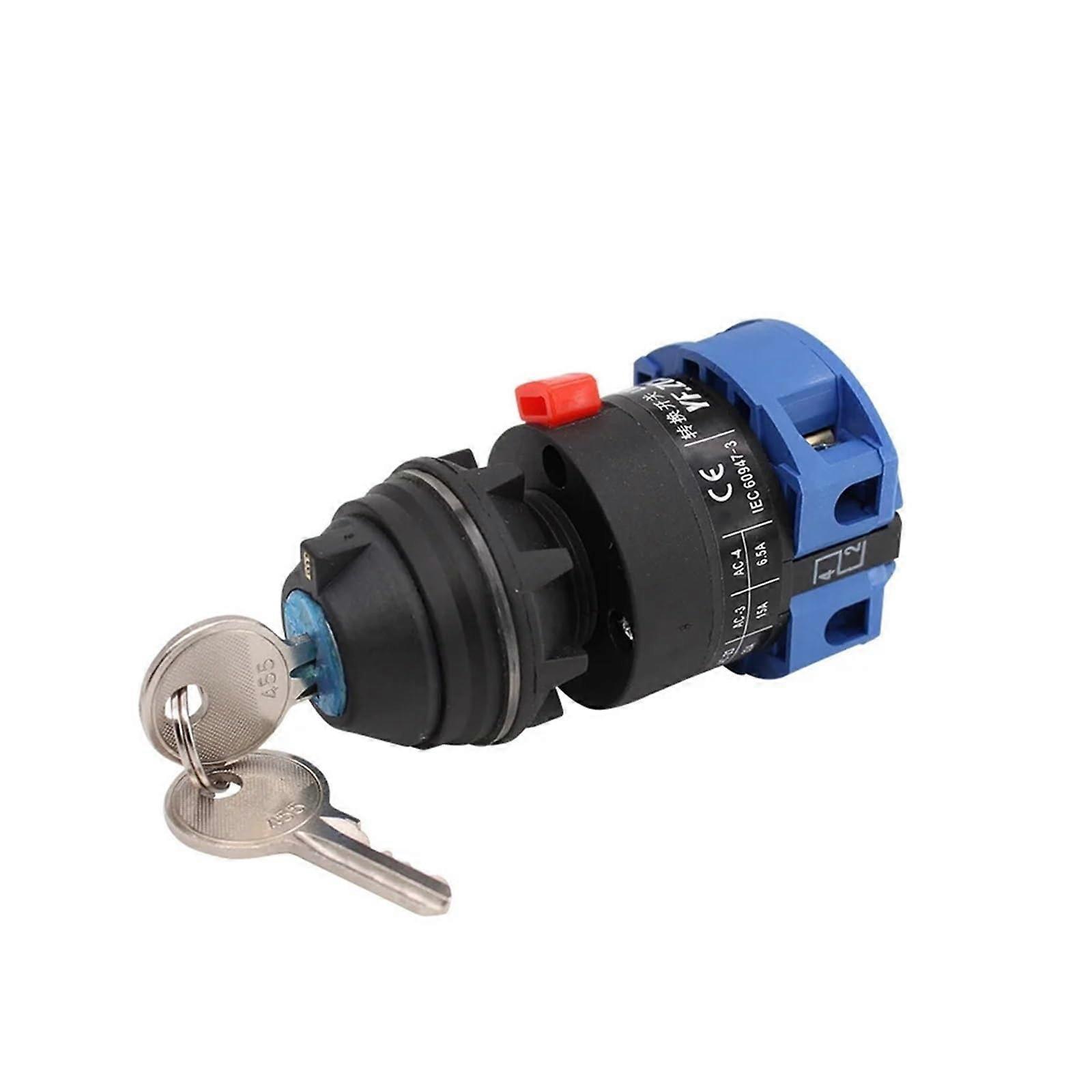 LW26-25YS1/1S Universal Rotary Cam Switch 22mm Mount 0-1 OFF-ON 25A Motor Equipment Safety Shutdown Key