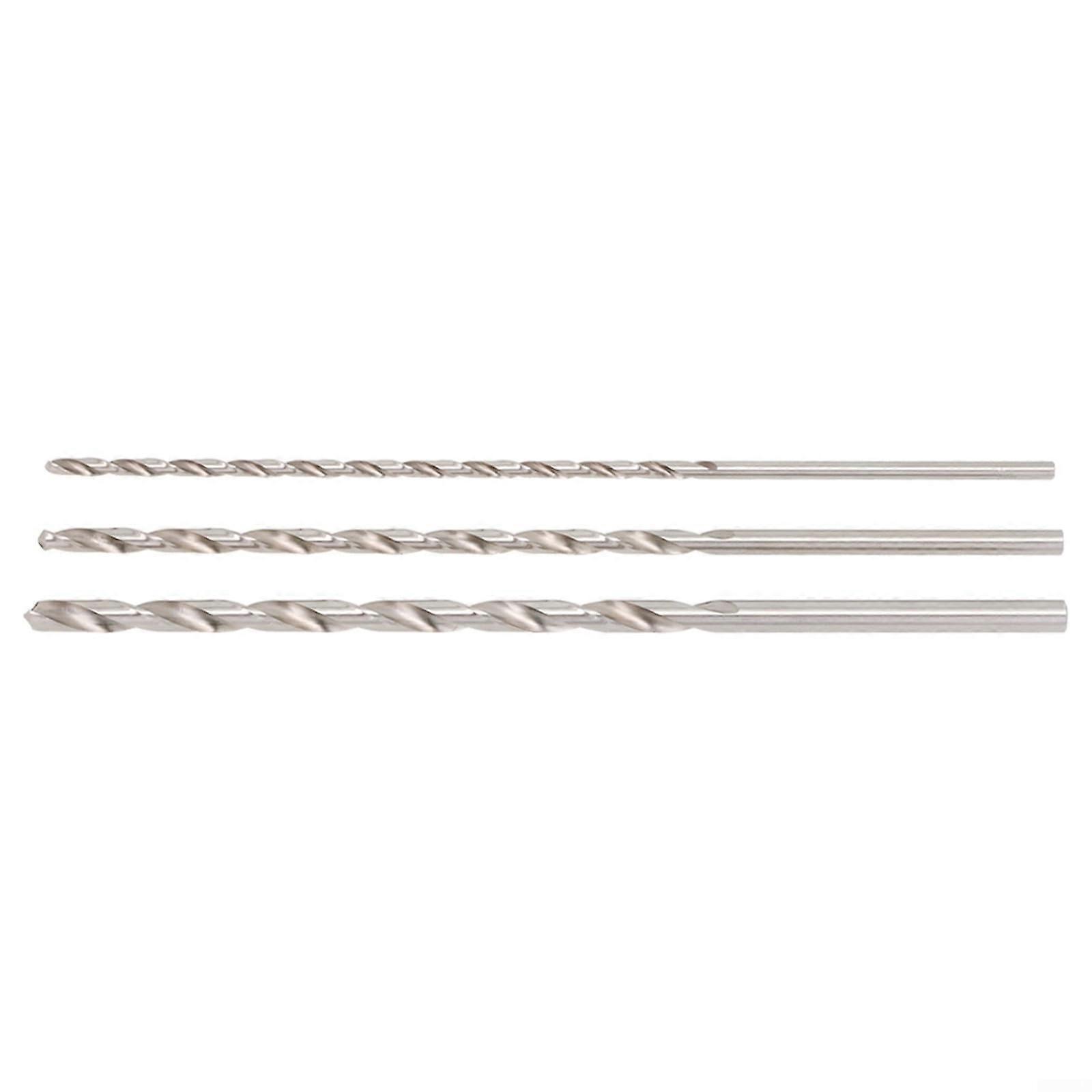 Extra Long Wood Drill Bits Set of 3 - 6mm, 8mm, 10mm Diameter, Ideal for Efficient Chip Removal in Woodworking
