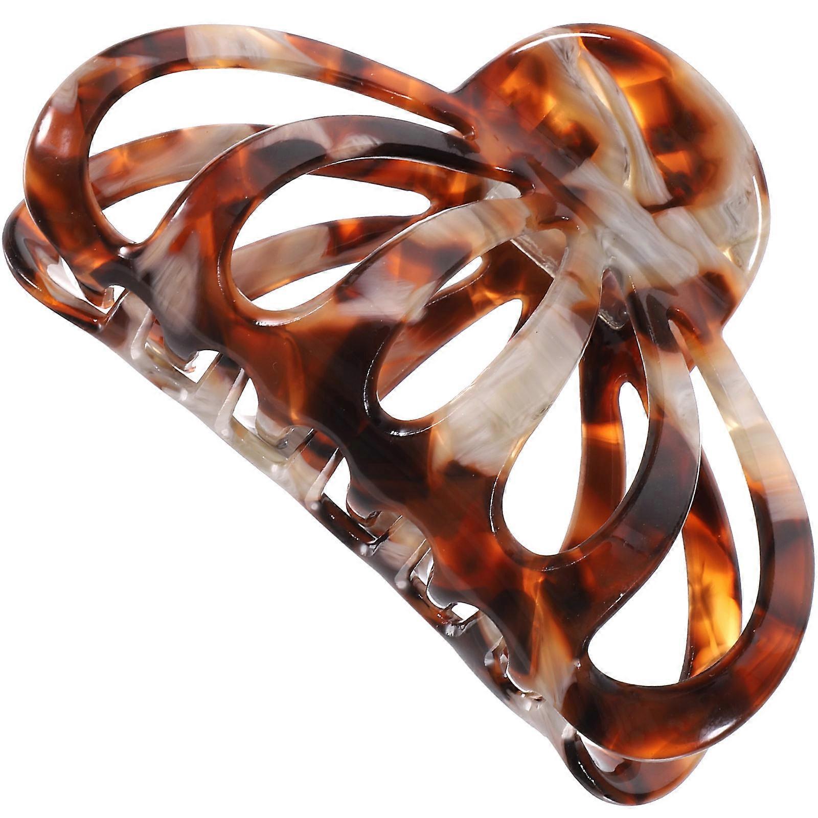 Durable Large Hair Claw Clip for Women – Leopard Print Decorative Jaw Clip for Thick & Thin Hair, Comfortable Grip for Daily Wear & Special Occasions