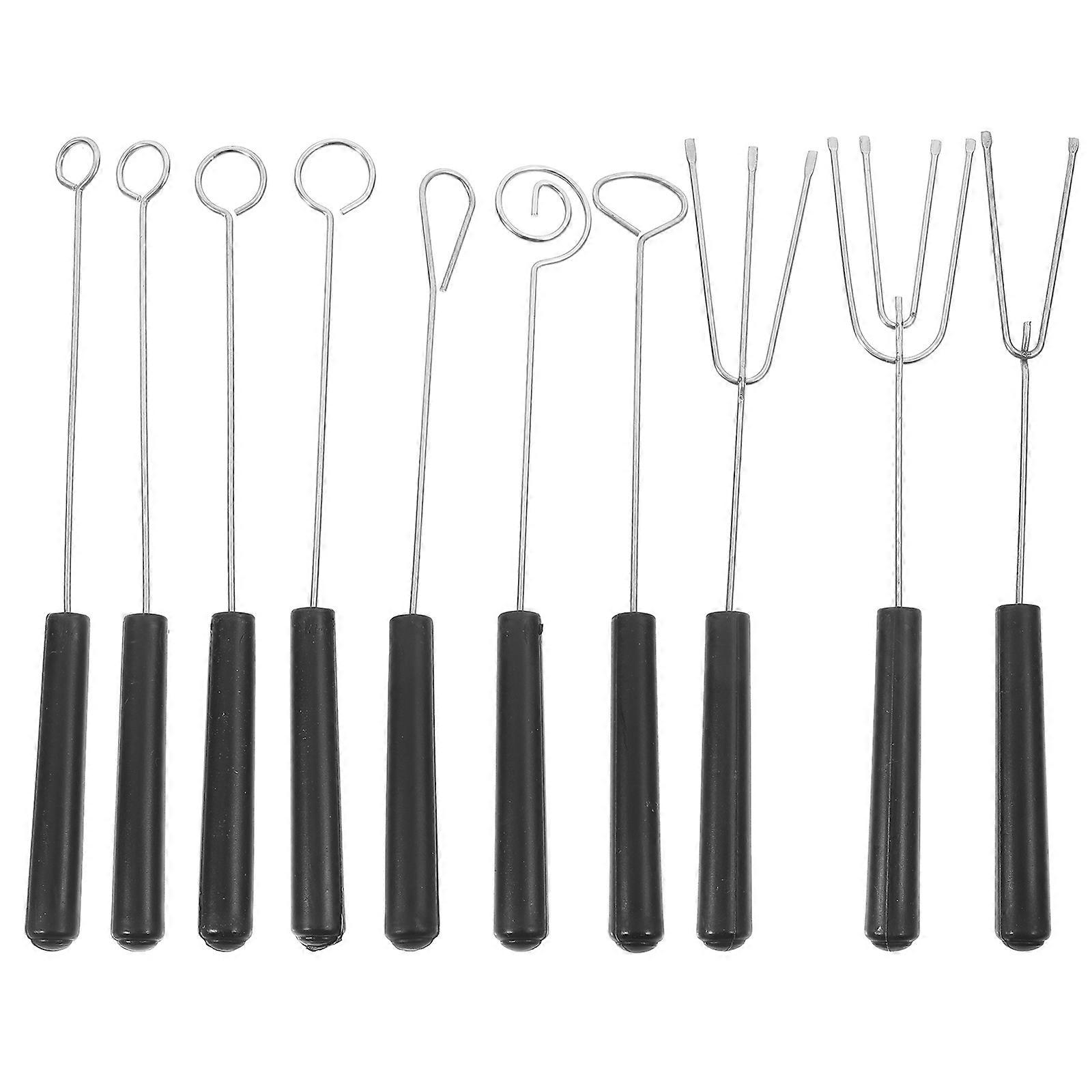 Chocolate Dipping Tools Set Cheese Dipping Forks For Home Users Multi 20.50X4.00X1.50Cm Stainless Steel Dipping 10Pcs