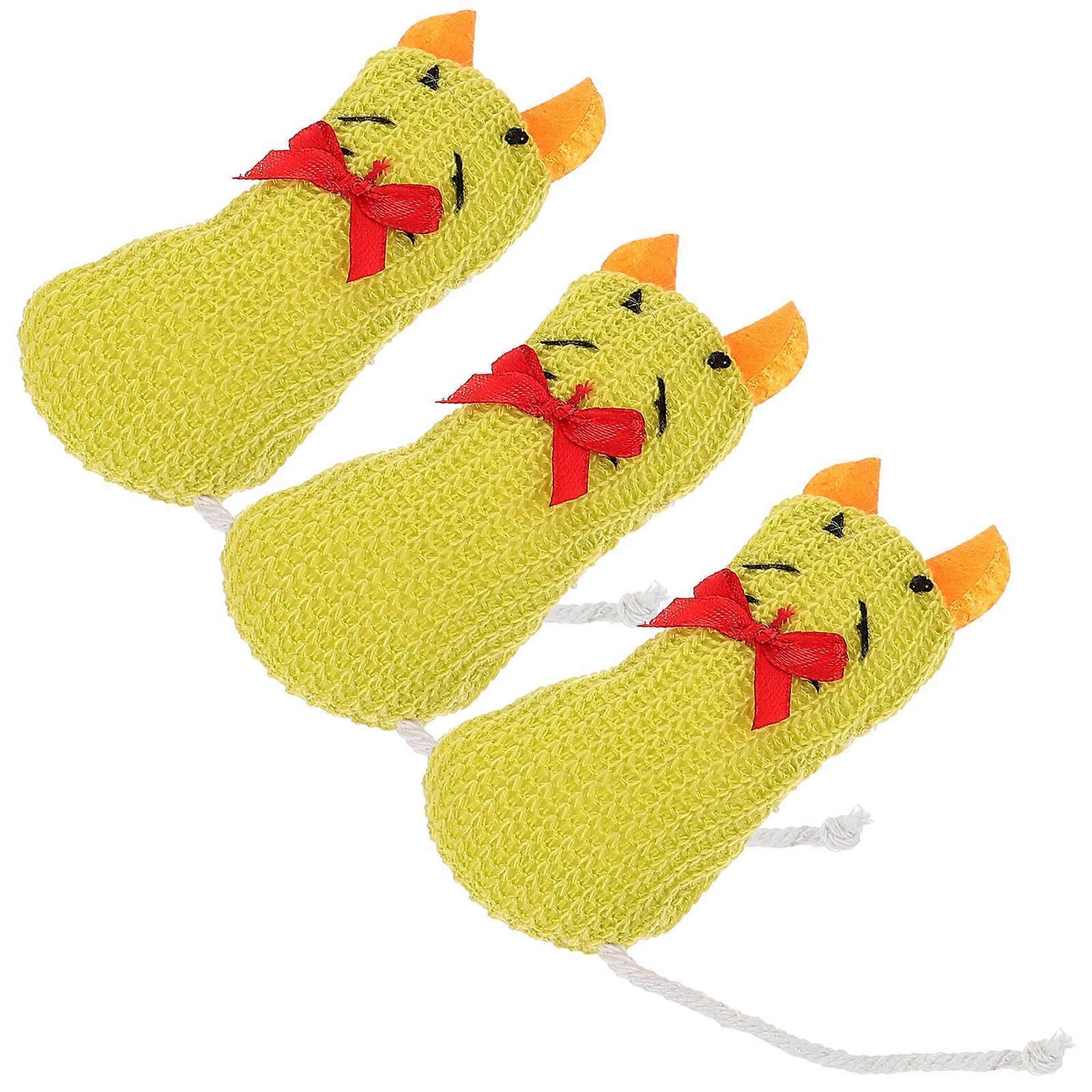 Attract Attention Plush Toy PP Cotton Material Kitten Toy 3Pcs