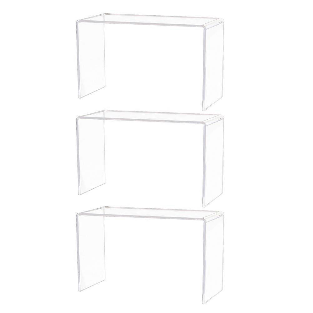 Acrylic Tiered Shoe Display Stand for Retail Showcase – Clear Rack for Cosmetics, Collectibles, and Organized Presentation