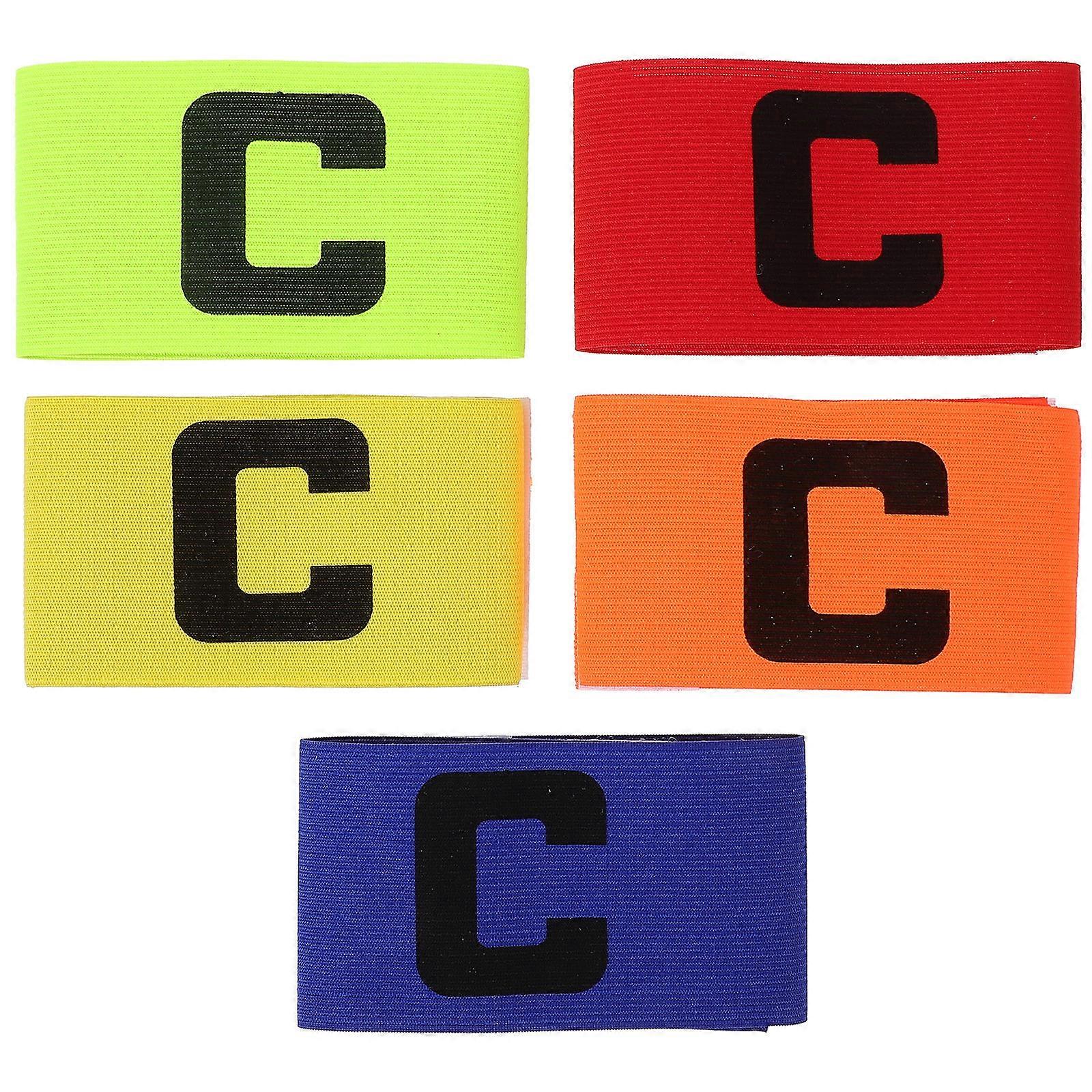 Team Captain Armband Green Non-Slip Reusable Small Size 5Pcs