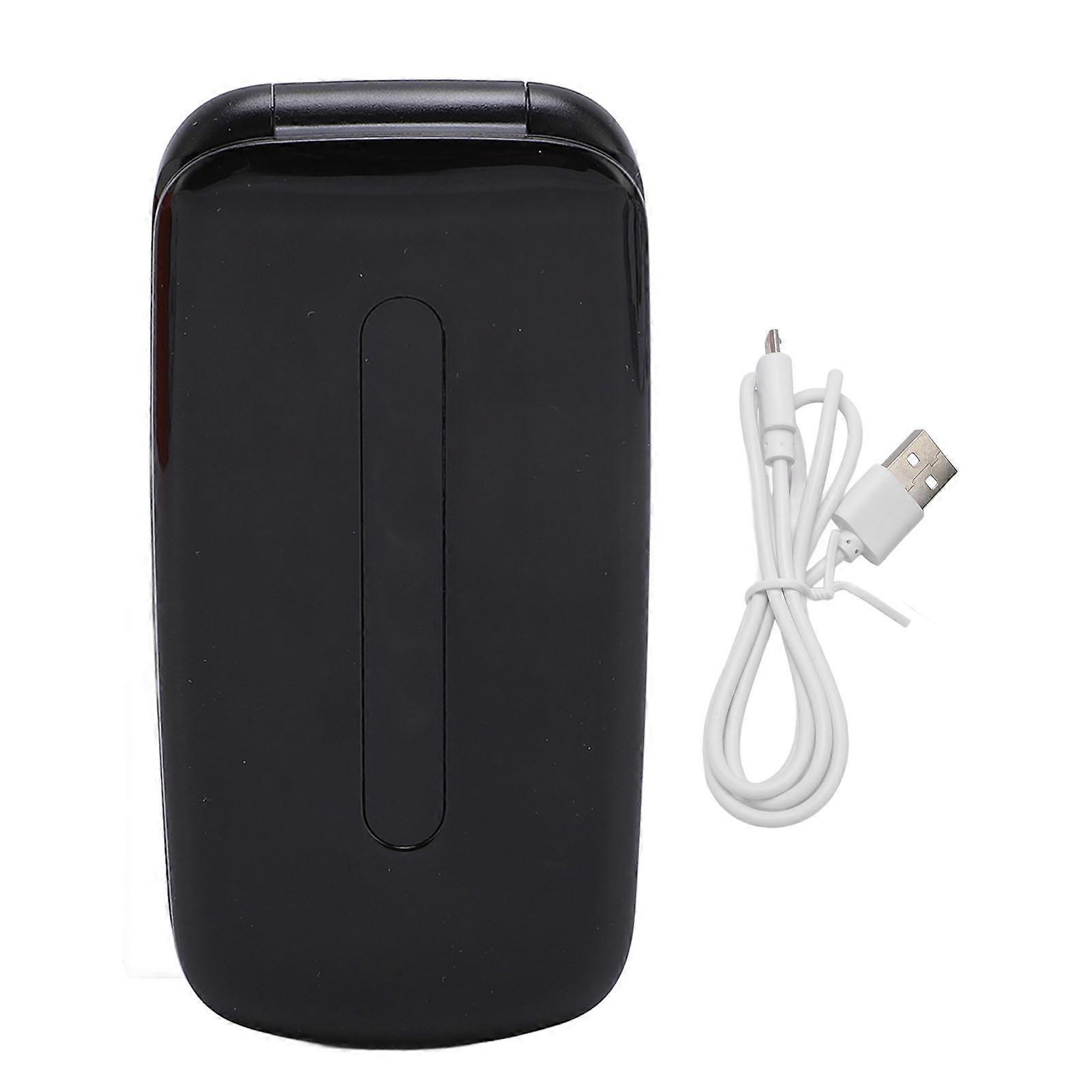 2G Flip Phone for Seniors, Dual Card, Dual Standby, Keypad, 1200mAh Battery, Bluetooth Support, Music, Flashlight, Black