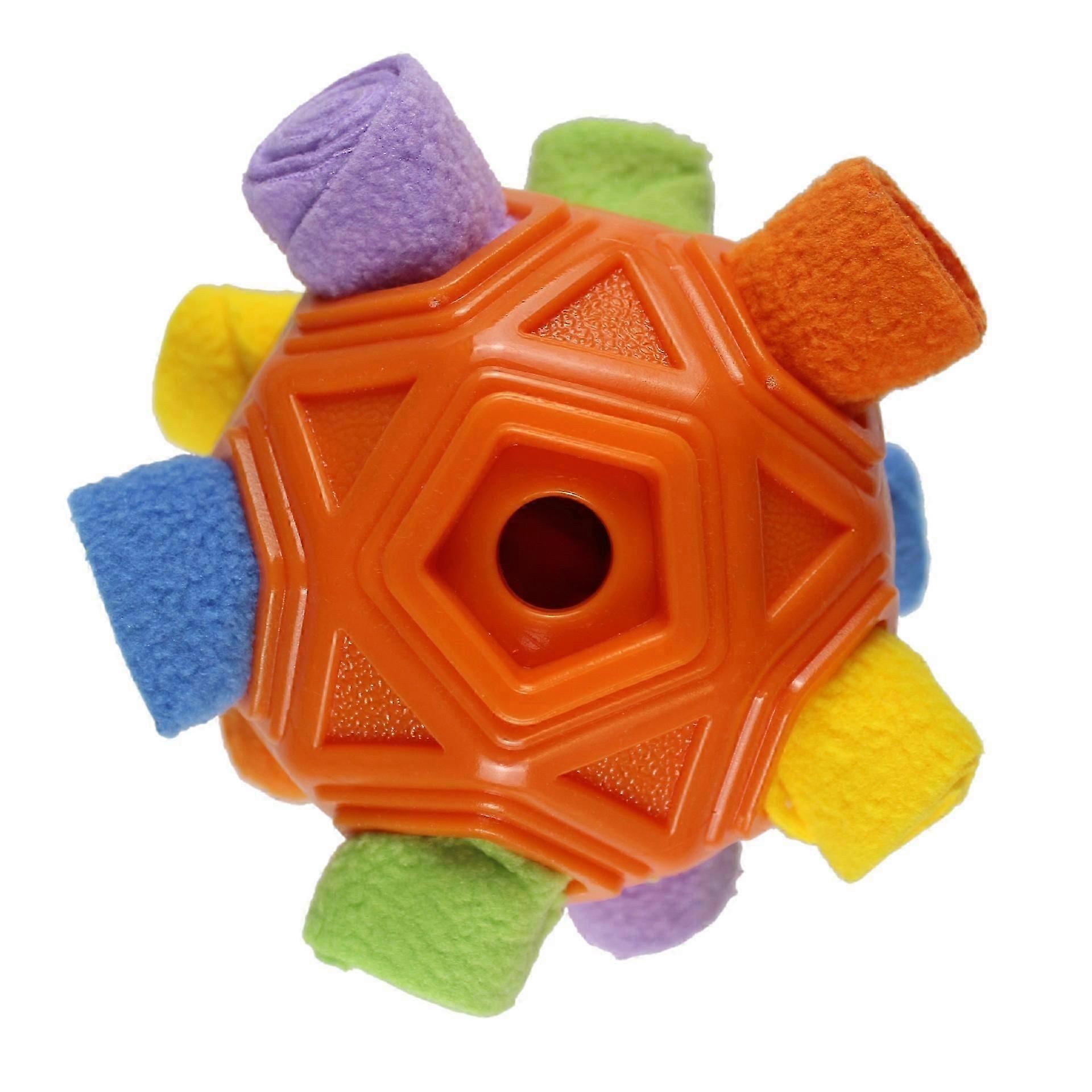 Snuffle Ball Dog Toys, Foraging Snuffle Mat Puppy Treat Dispenser Slow Feeder Dog Toys, Interactive Treat Game Cloth Strip Hidden Food Dog Puzzle Toys