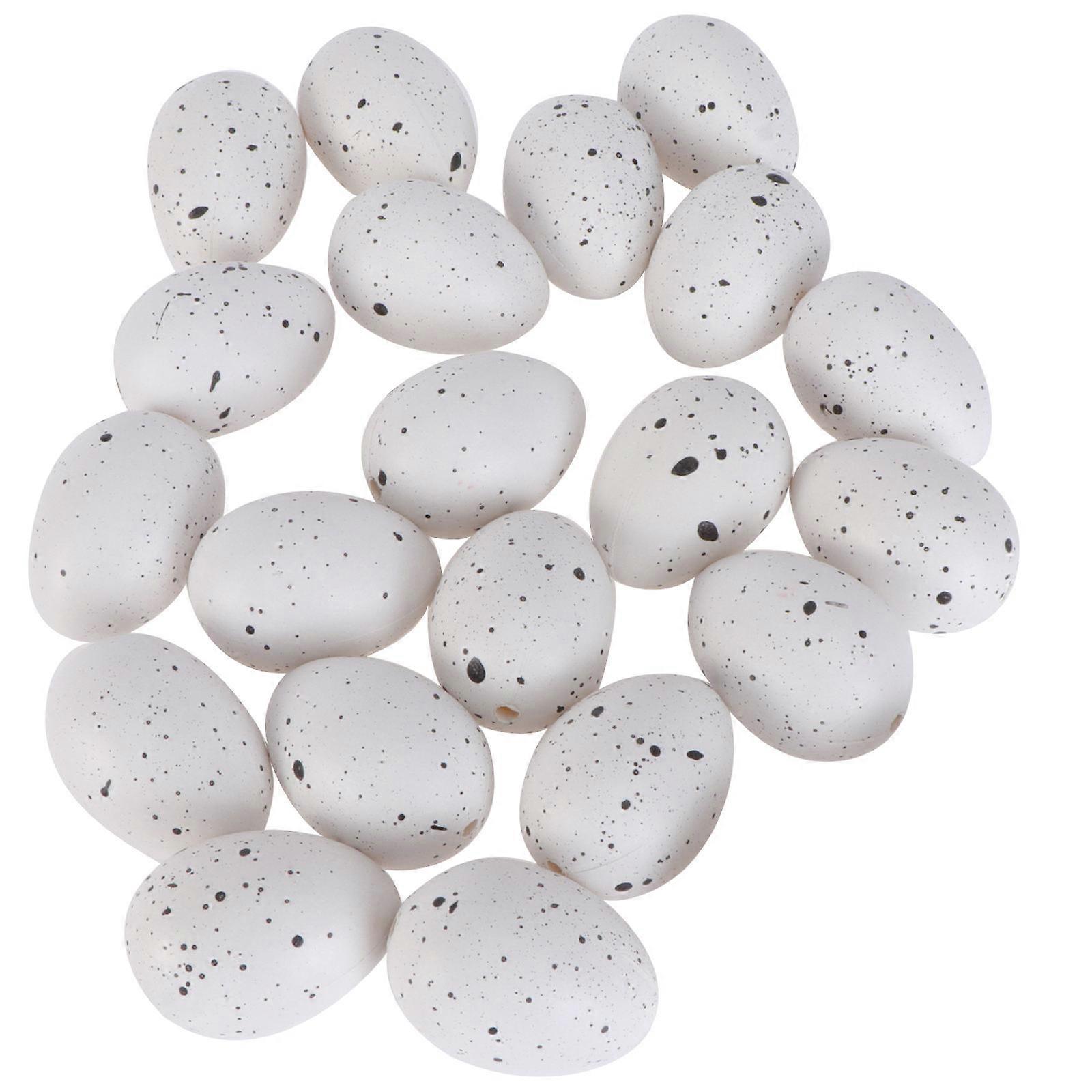 シミュレーションエッグイースターエッグ装飾プラスチックエッグホワイト4 * 3cm手作りのおもちゃ50個