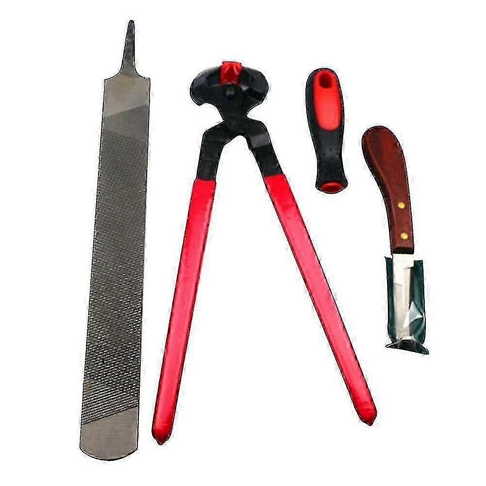 طقم أدوات تقليم حافر الحصان ، مجموعة 14 بوصة ، بما في ذلك قاطع الحافر ، سكين الحافر ، ملف حدوة الحصان ،