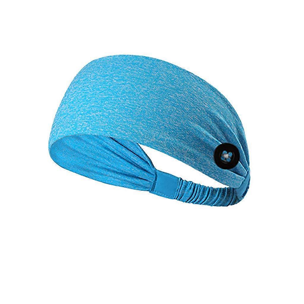 Swe Halter Headband with Button for Sport, Quick-Dry Ear Coverage, Multi-Color, One Size Fits All for Fitness and Yoga