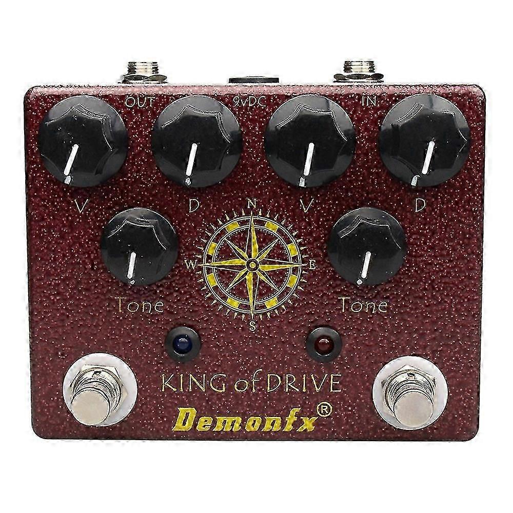 Demonfx King Of Tone Overdrive Stomp Analog Baserat på Analog Man Effect King of Drive Gitarreffekt