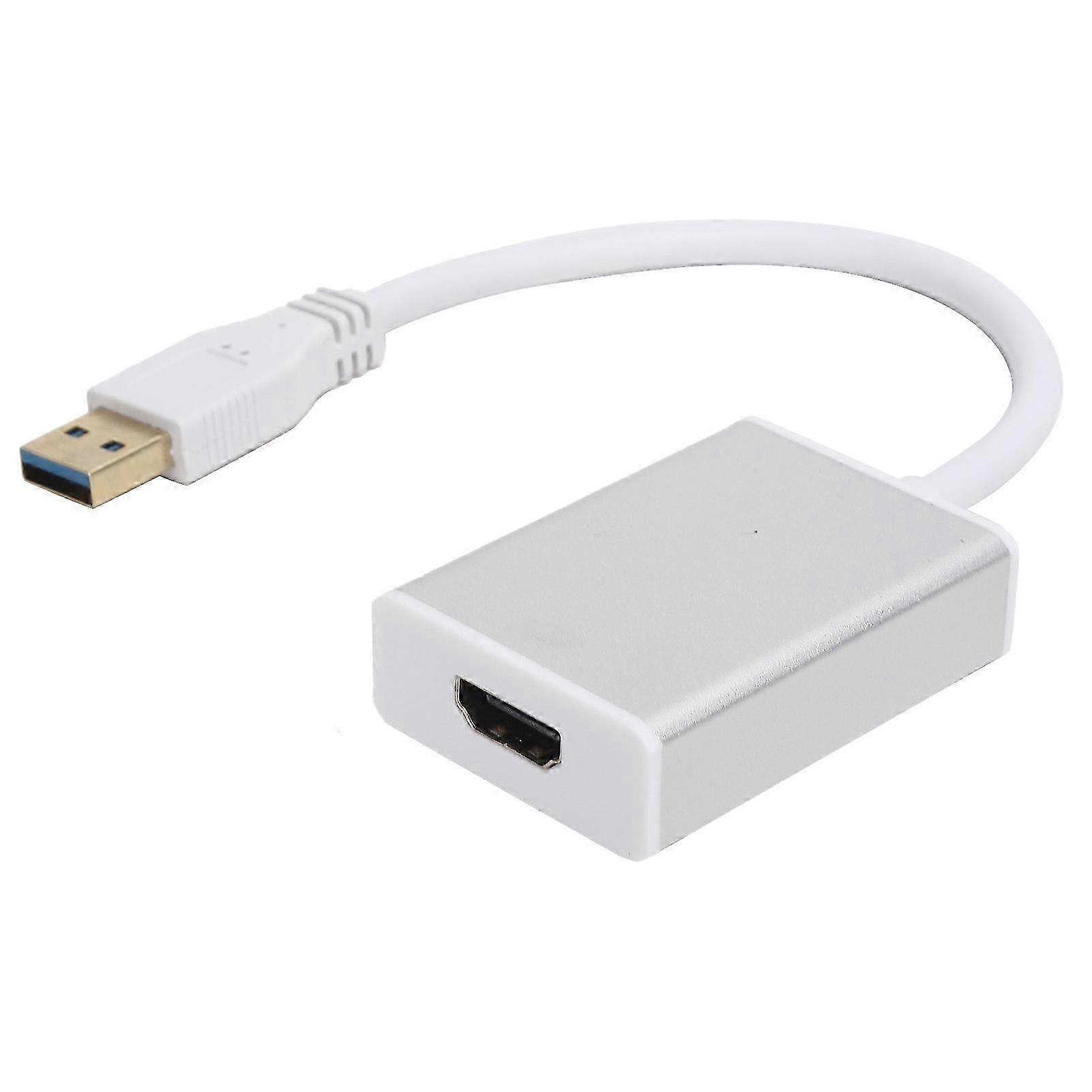 USB to High Definition Multimedia Interface Adapter with Drive Extend Display DeviceSilver Gray