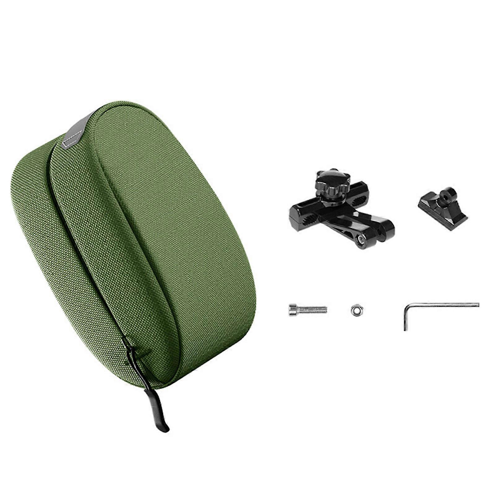 Quickly Release Bike Saddles Bag With Adapters Brackets Reflective Strips for Long Distances Cyclists Green
