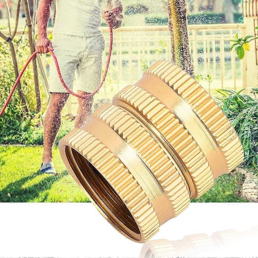 3/4" Brass Hose Tap Connector Threaded Garden Water Pipe Adaptor with Gasket
