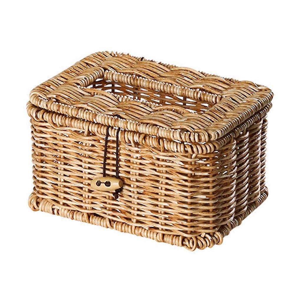 Creative Tissue Box Woven Tissue Holder for Home Owners Rectangular Shape Assorted Color 1Set