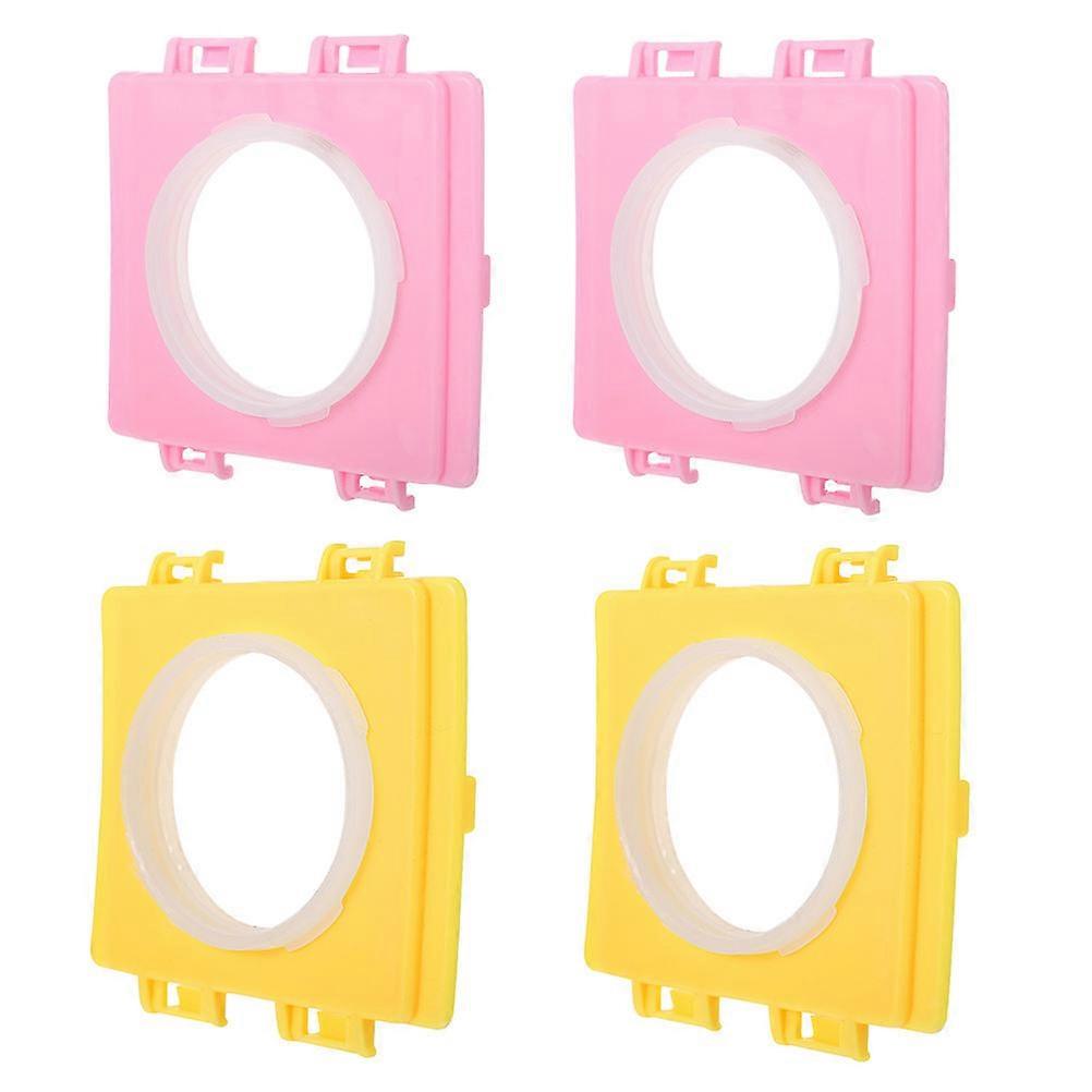 Hamster Cage Connector Toy Set Made of Durable Plastic Assorted Color for DIY Tunnel 4 Pieces