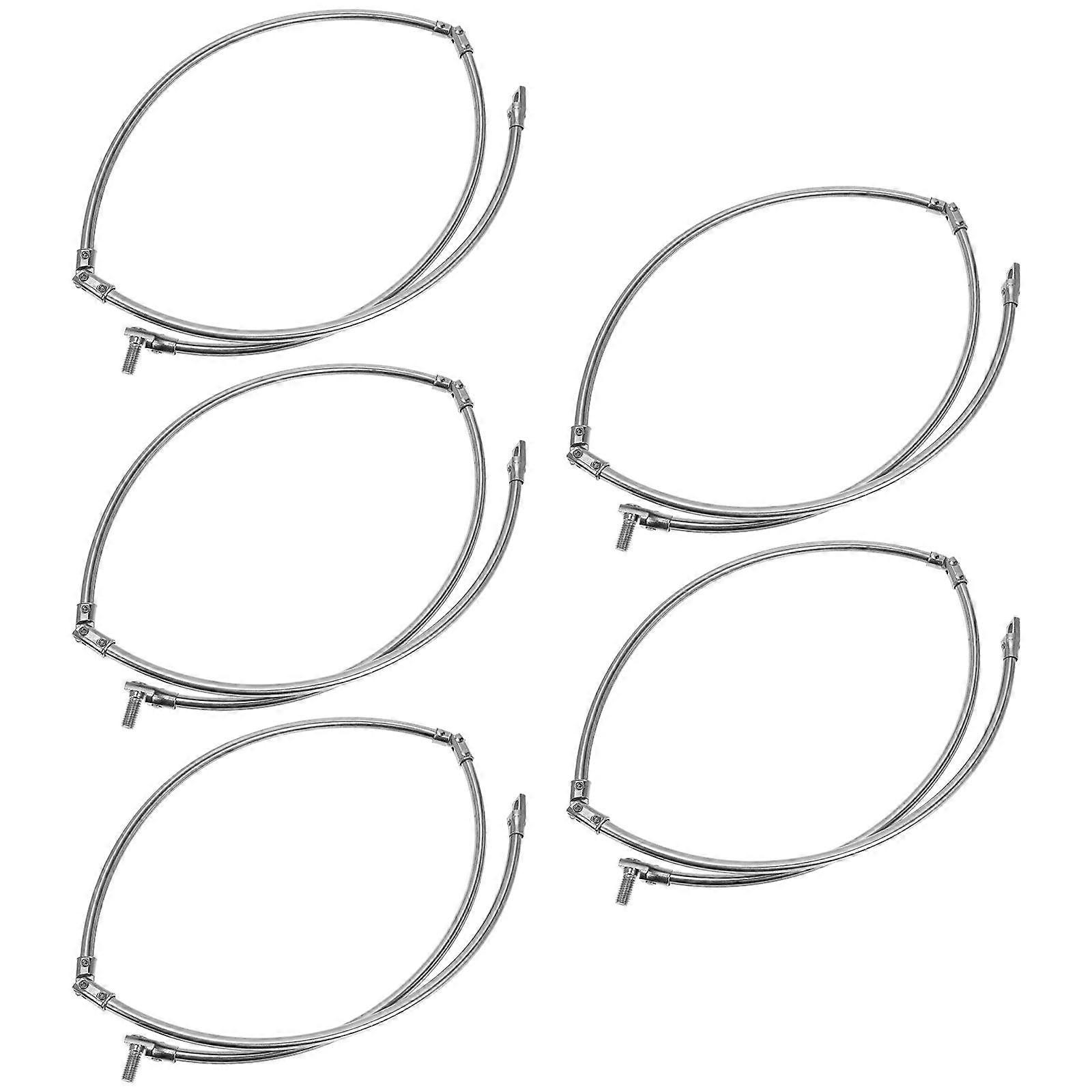 Stainless Steel Fishing Circle Net Ring Portable Durable Fishing Tackle 5Set