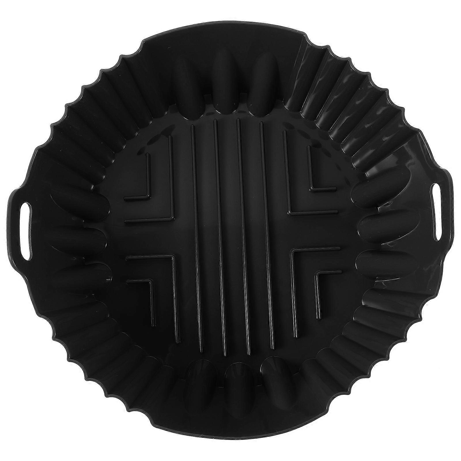 Airfryer Liners Reusable Silicone Air Fryer Liner Round Non-Stick Protective Lining 21.5x18x7cm 1Set