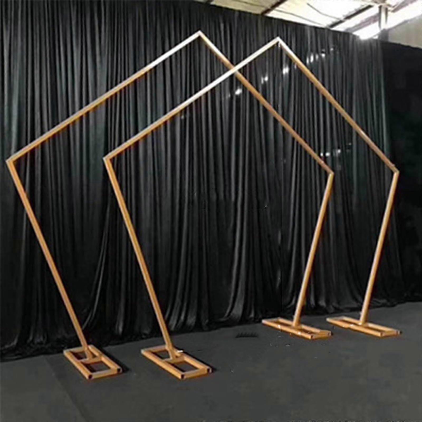 Golden Metal Frame for Wedding Arch, Balloon Circle Frame with Stand (Gold)