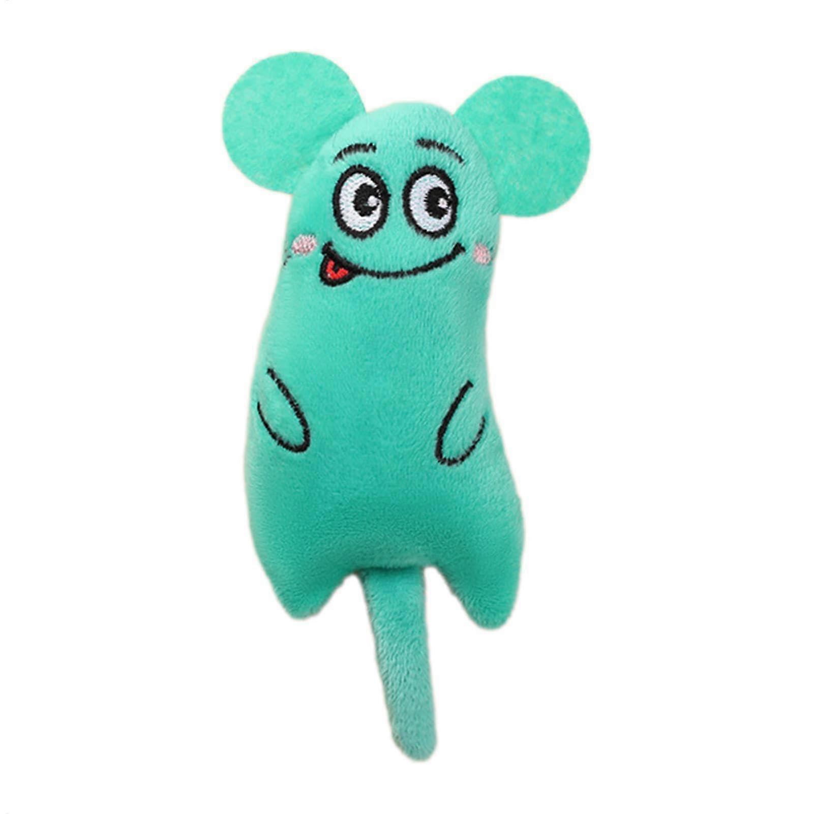 Cataire Toy for Cats Interactive Kitten Catmint Plush with Tail Cat Toy J Green