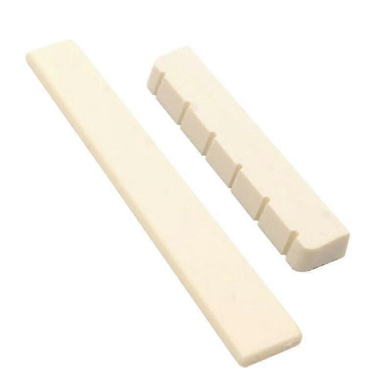Applicable Guitar Bone Bridge Saddle Nut Set 6 Strings Classical Guitar Buffalo Bone Replacement Parts