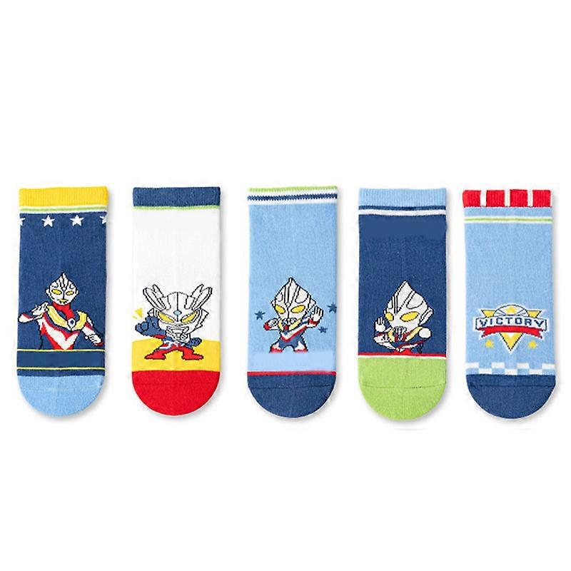 5 זוג גרבי כותנה לתינוקות נושמים באמצע צינור קריקטורה דפוס ספורט גרבי ספורט לילדים בנים בנות