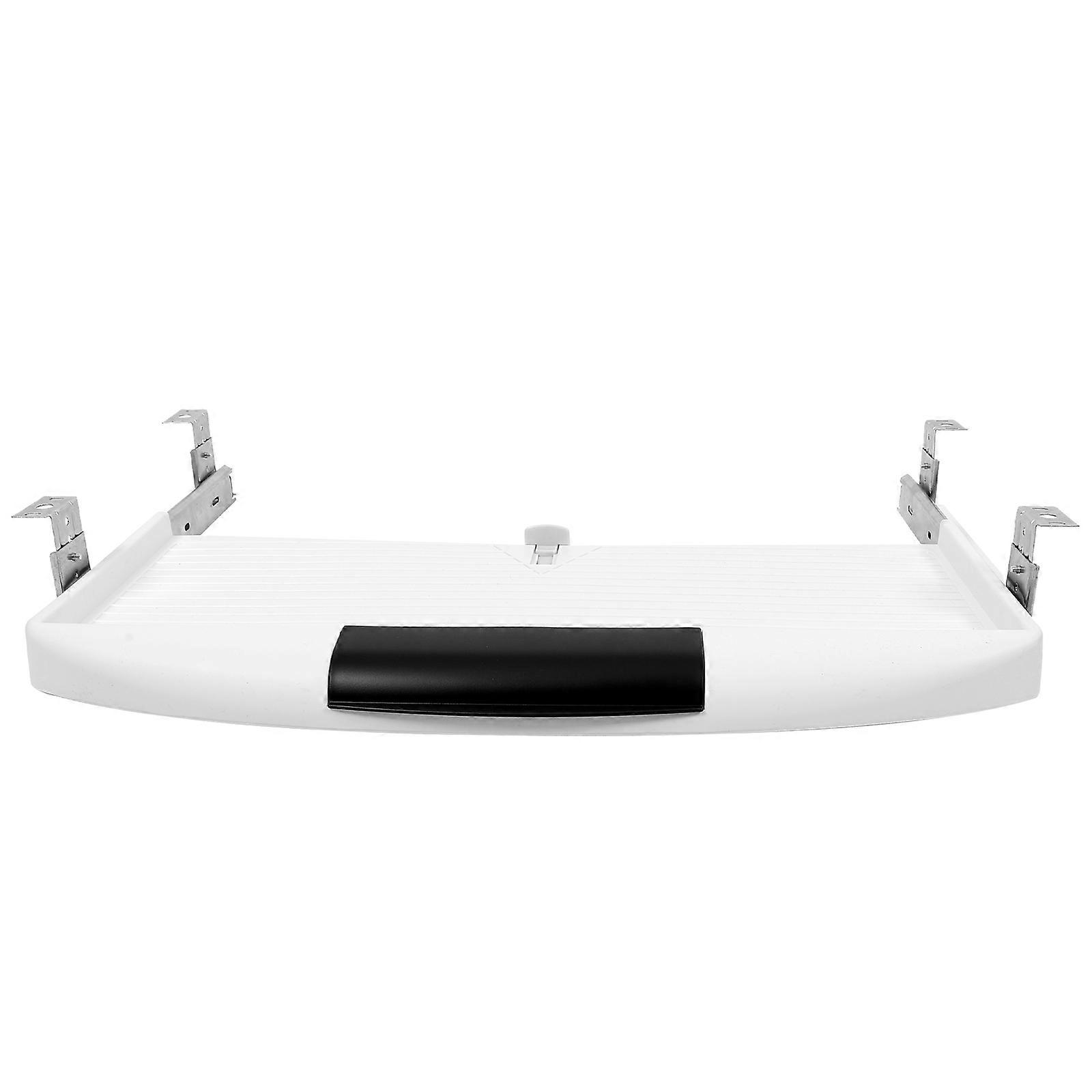 Keyboard Attachment For Desk Storage Organization Minimalist Style Adults Professionals White 21.7×21.5×2in 1Set