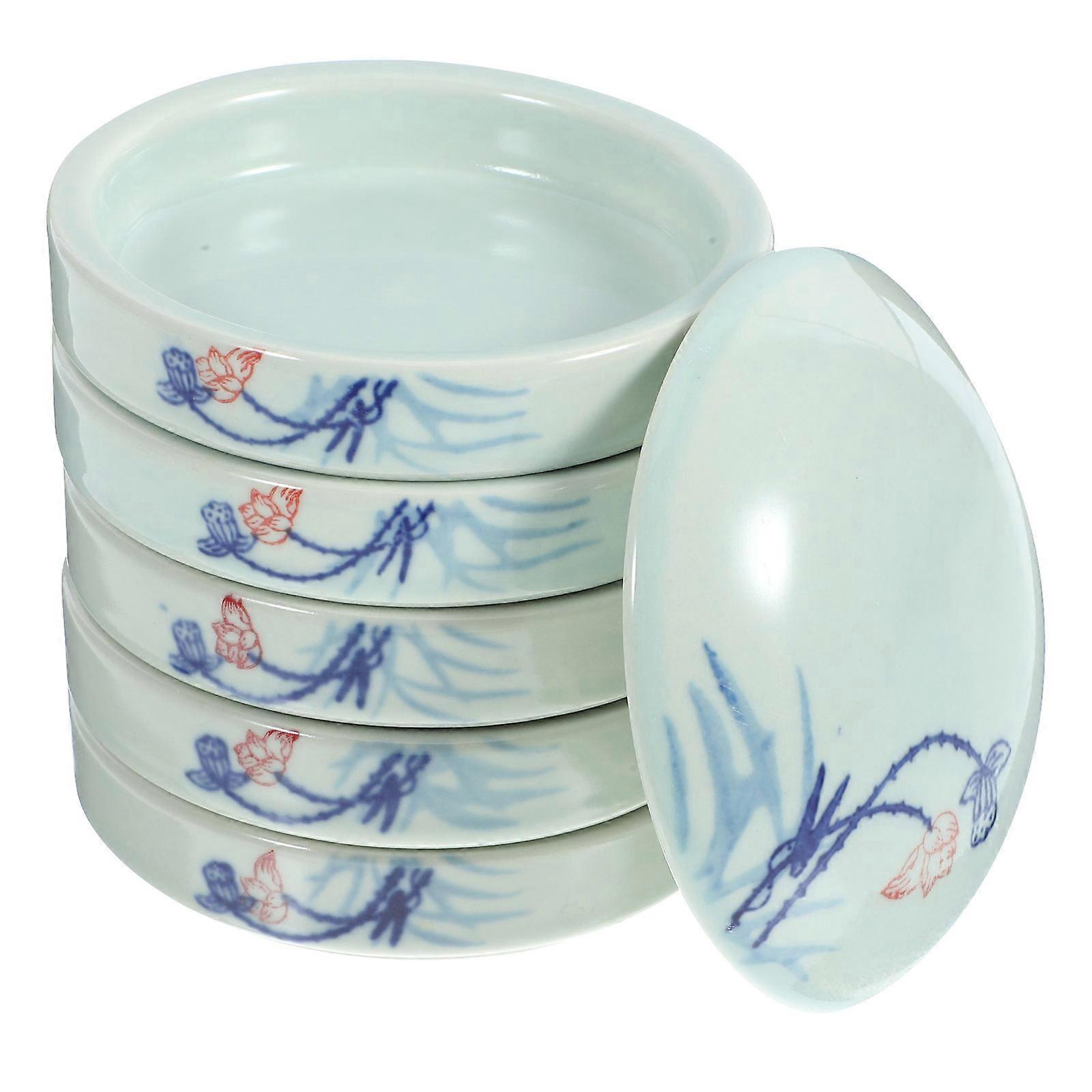 مجموعة صينية الصباغ الخزفية لوحة خلط الألوان متعددة الوظائف للرسم بالألوان المائية ، متينة وموثوقة للفنانين وعشاق DIY