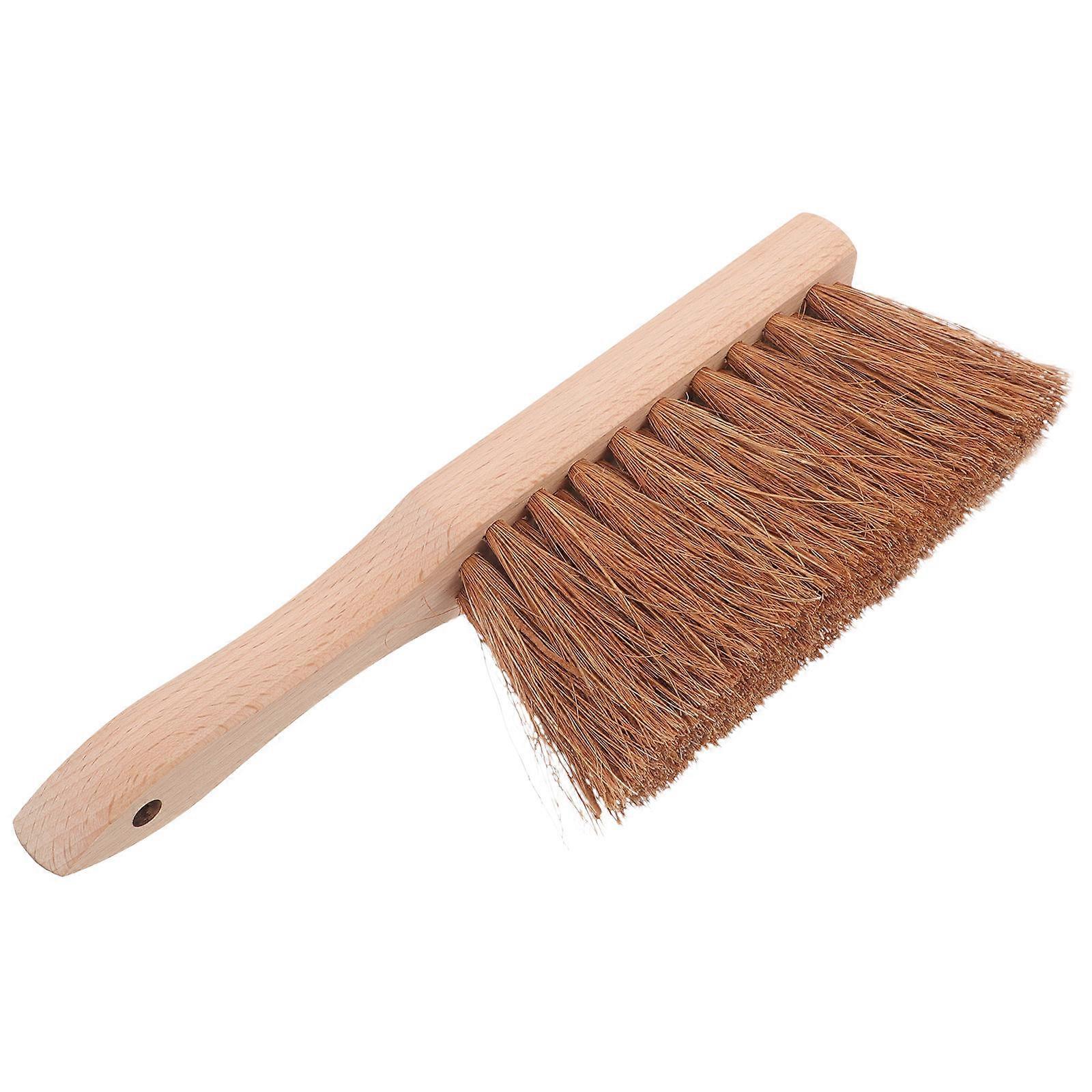 Fireplace Brush with Wooden Handle Versatile Bristle Tool for Fireplaces, Fire Pits, and Grills Maintenance and Deep Cleaning
