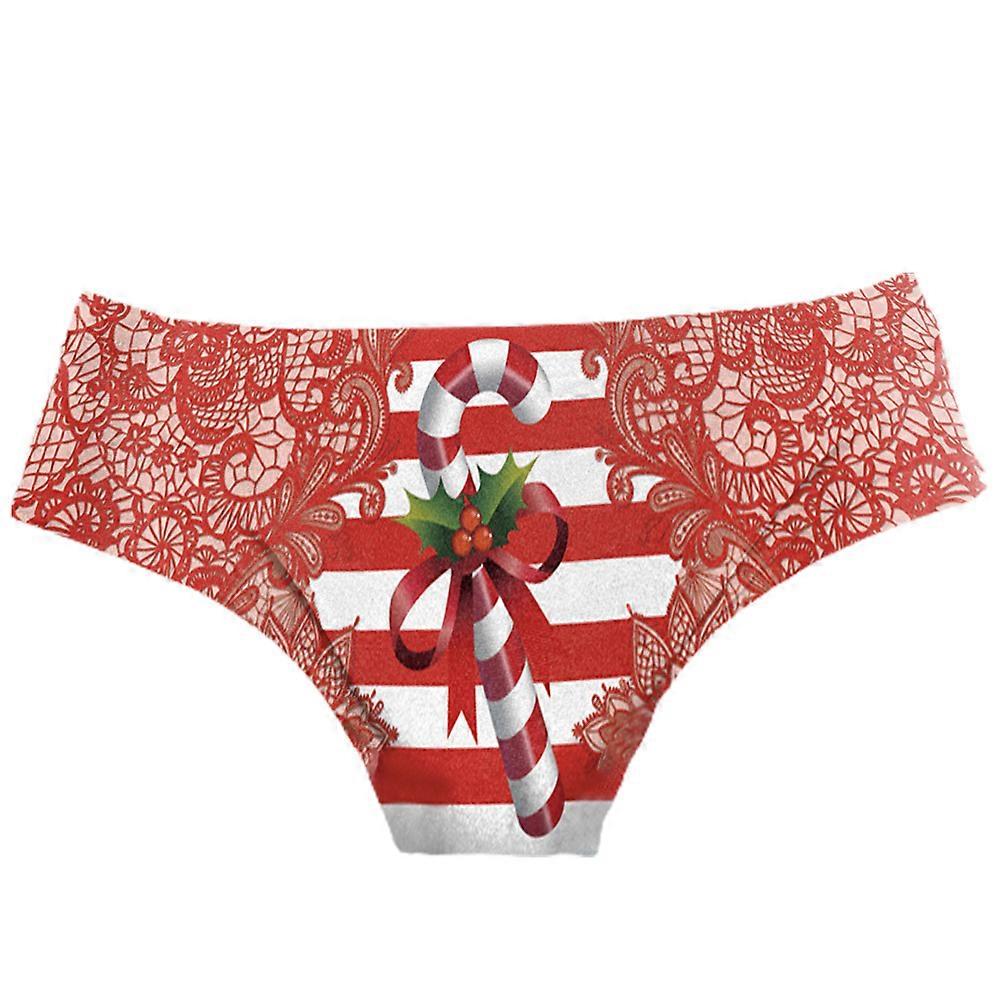 Females Underwear Cute Digital Printing Underpants Comfortable Elastic Band Triangle Shape Assorted Color Water Absorbing 1Pcs