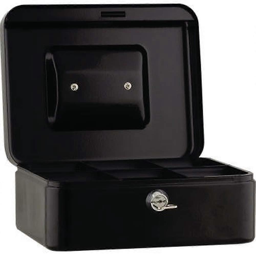 Cash Box 20 x 9 x 16 cm 6 Compartments Black