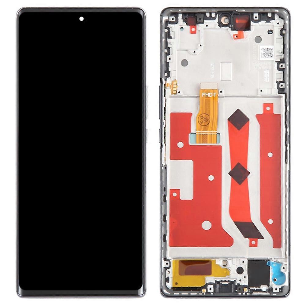 フォーオナー 80 SE 5G GIA-AN8 OEM グレード S OLED スクリーンおよびデジタイザー アセンブリ + フレーム (ロゴなし) - ブラック