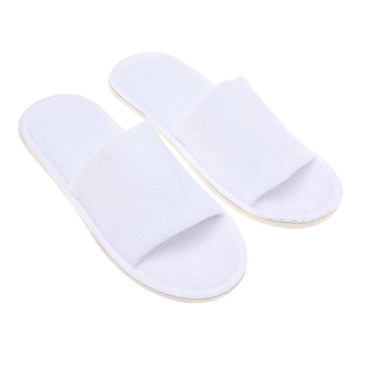 Slippers Unisex Non-Slip Toweling Plastic Home Use Spa Party Guest 1Pair