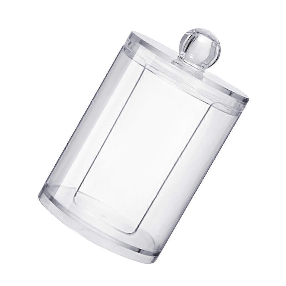 Clear Cosmetic Cotton Pad Dispenser with Lid – Compact, Storage for Easy Access and Neat Organization in Bathroom or Dresser