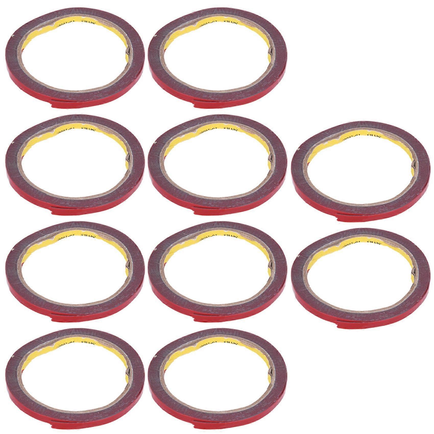 10X Strong Permanent Double Sided Super Sticky Foam Tape Roll for Vehicle Car, Red 6MMx3M