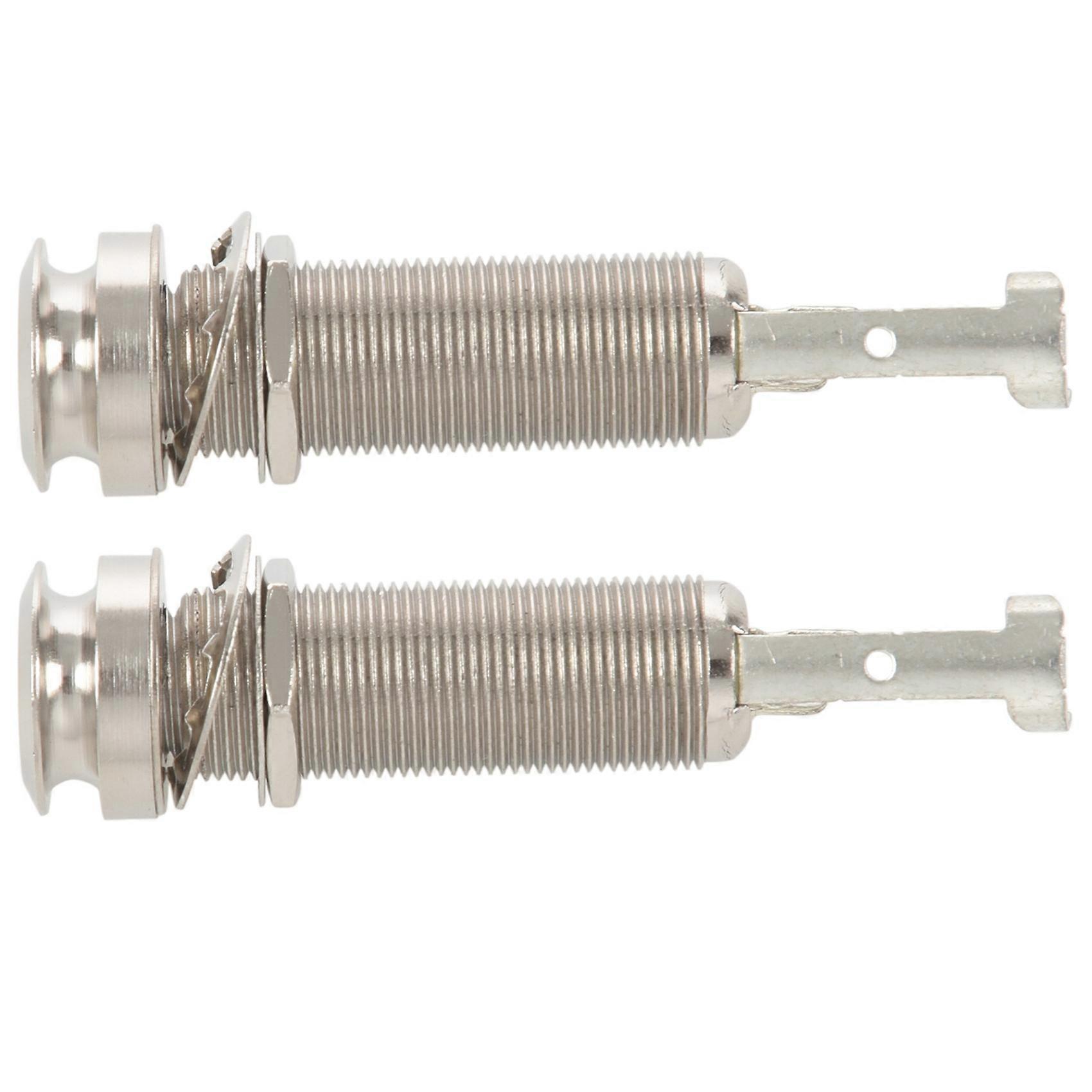 20PCS Guitar Pickup Endpin Output Jack Nickel Strap Lock Chrome