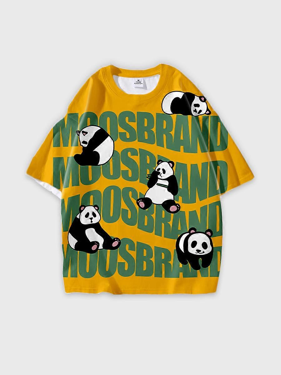 T-shirt round neck Pattern loose short sleeve C2910