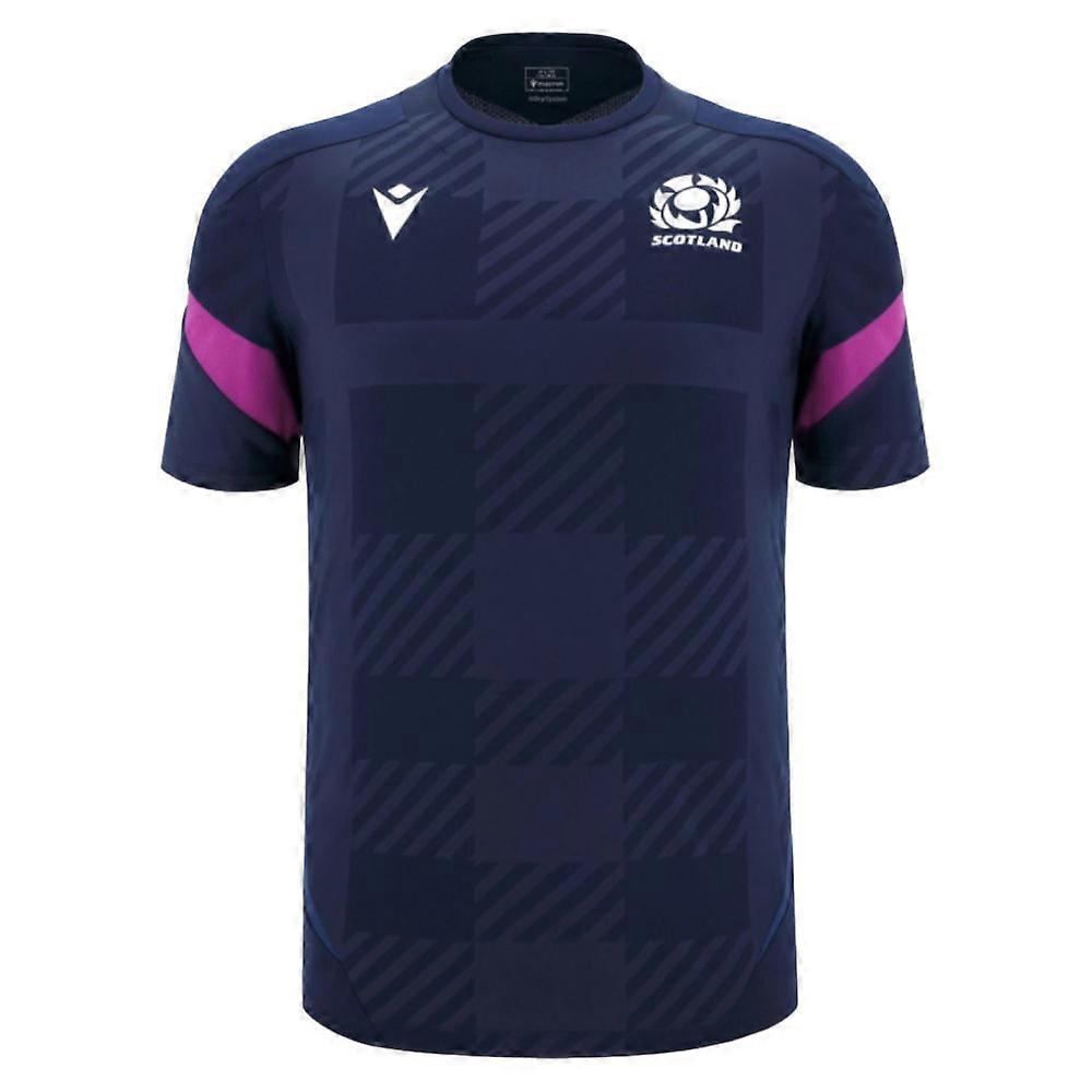 2025-2026 Scotland Rugby Training Poly Shirt (Navy) - Kids