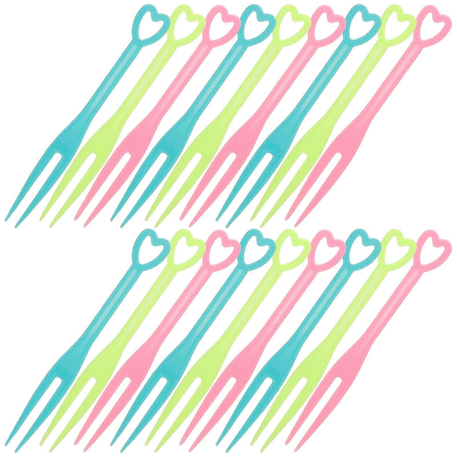 Assorted Color Reusable for Parties 500 Pcs Dessert Forks Appetizer Salad Serving Utensils