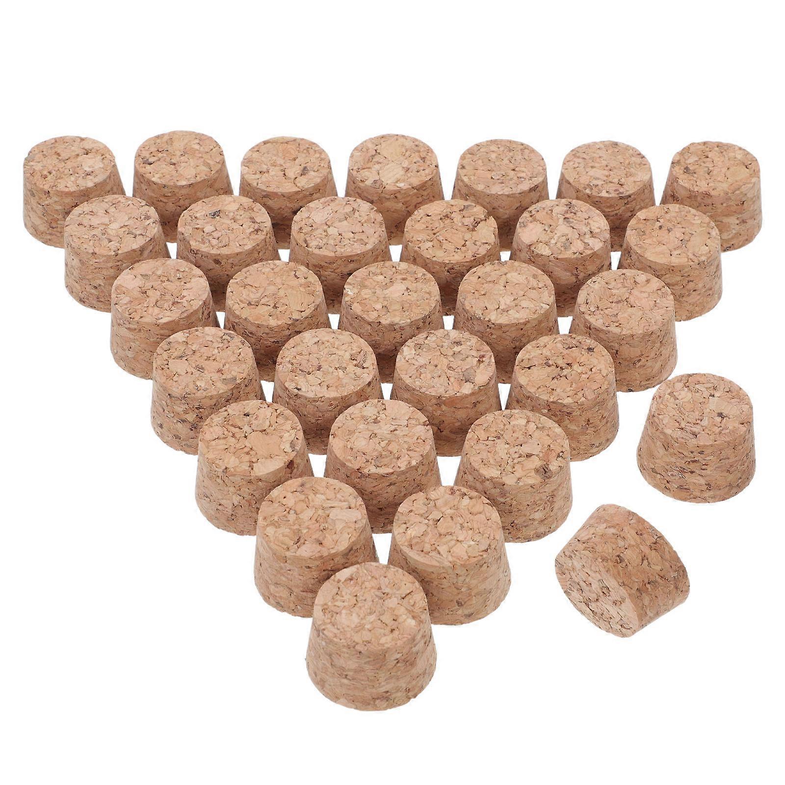 30pcs Soft Wood Corks, Tapered Plugs , Corks For Bottles Leakproof Stoppers Wooden Replacement Corks 26-28.5mm