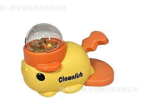 Treat Dispensing Dog Toy: Interactive Clownfish Design Dog Treat Dispenser Toy - Slow Feeder Press Puzzle For Food Dispensing Pet Training