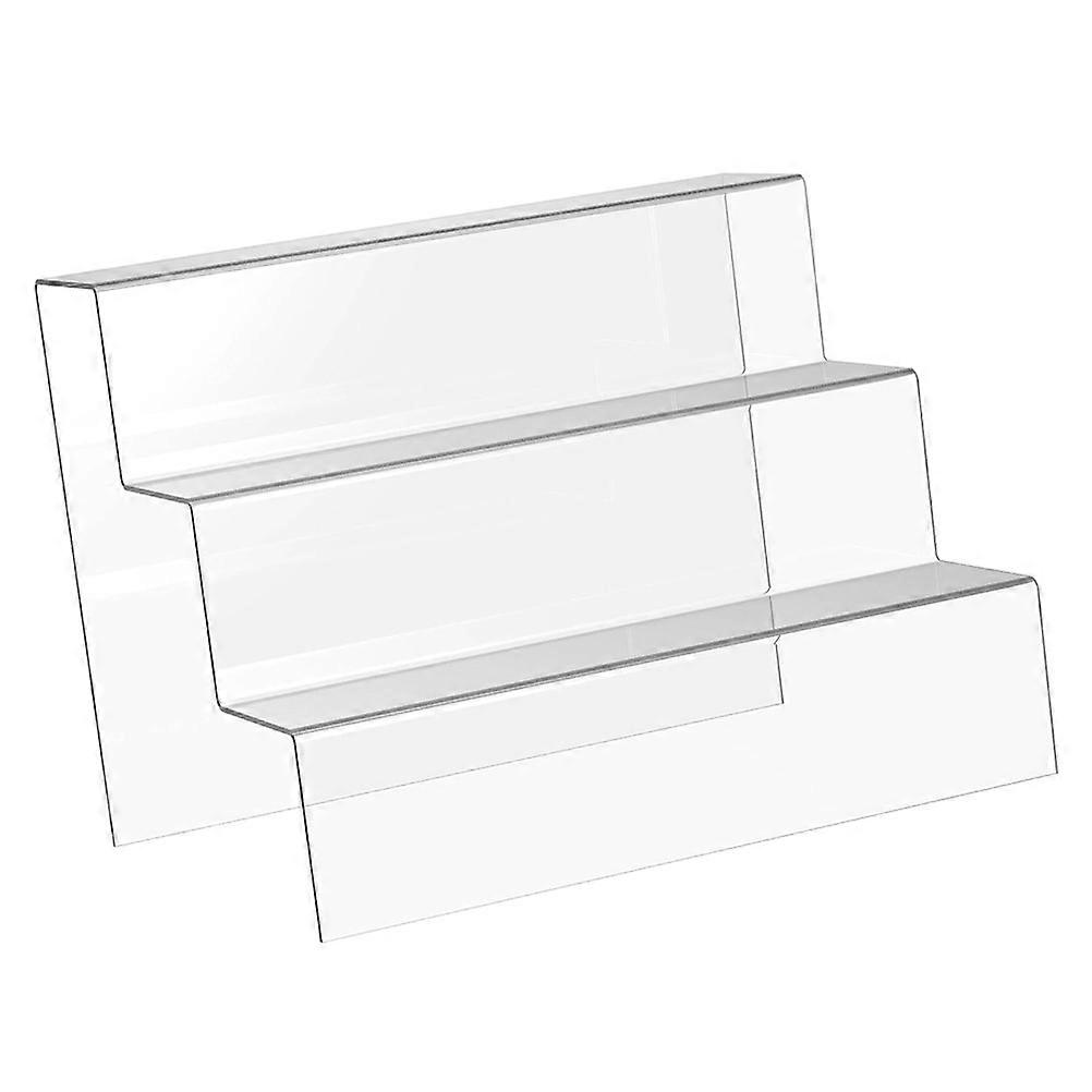 Acrylic Stepped Display Stand 3 Tier Storage Rack Desktop Organizer Holder for Ornaments Models (20cm)