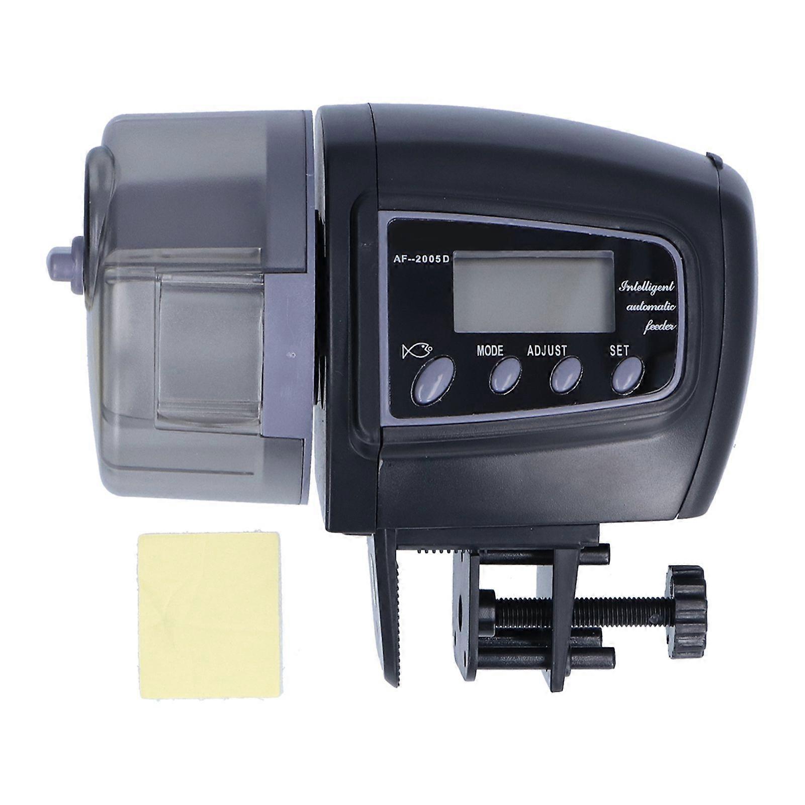 LCD Automatic Fish Feeder Timeable Durable Stirrable Electronic Fish Feeder for Fish Tanks Aquariums