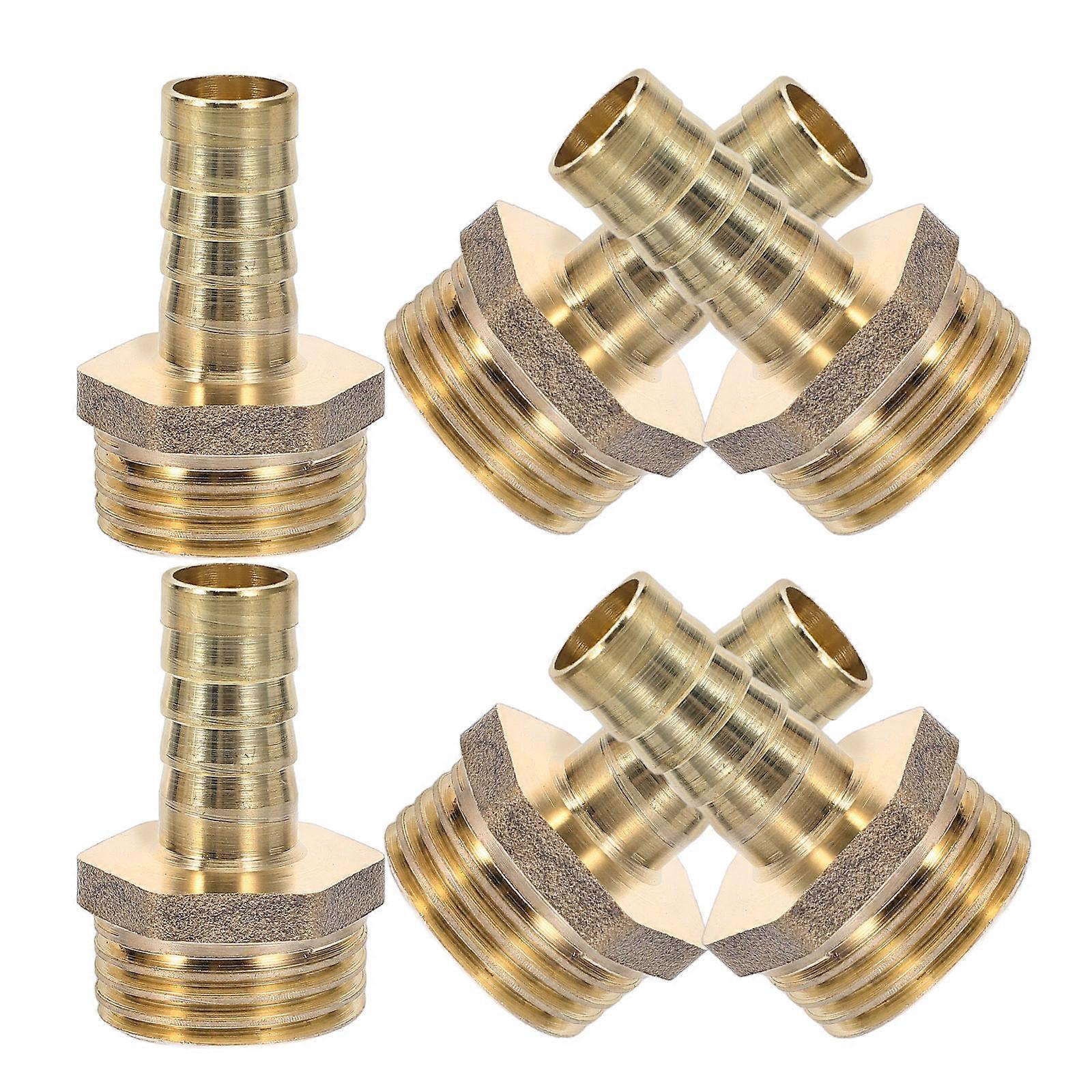 6Pcs Copper Pipe Connector Straight Fitting Adapter For Plumbing Jobs With 6Mm Hole Diameter Designed For Handyman
