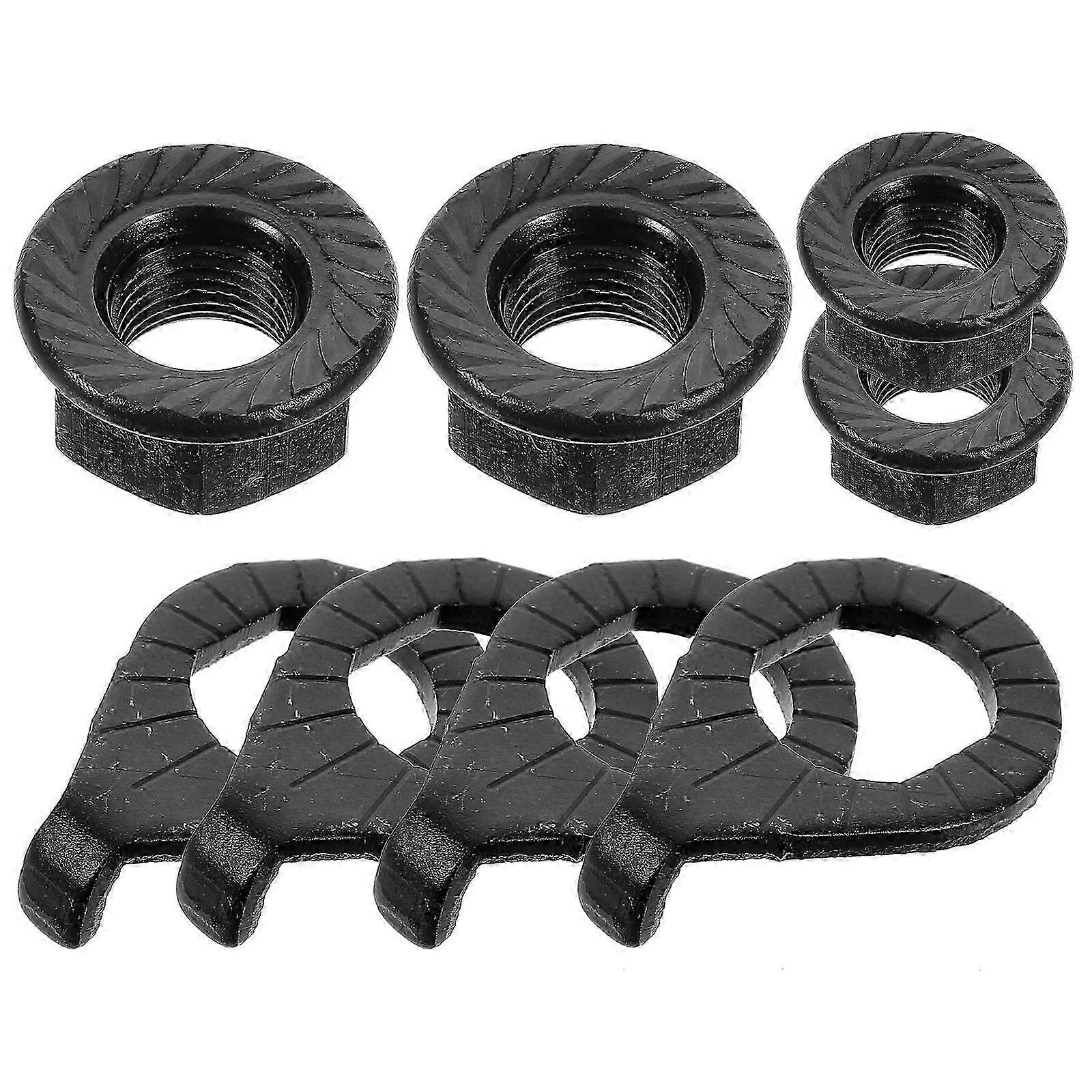 Bicycle Wheel Axle Nut Set - Secure Flange Nuts for Stable Axle Installation