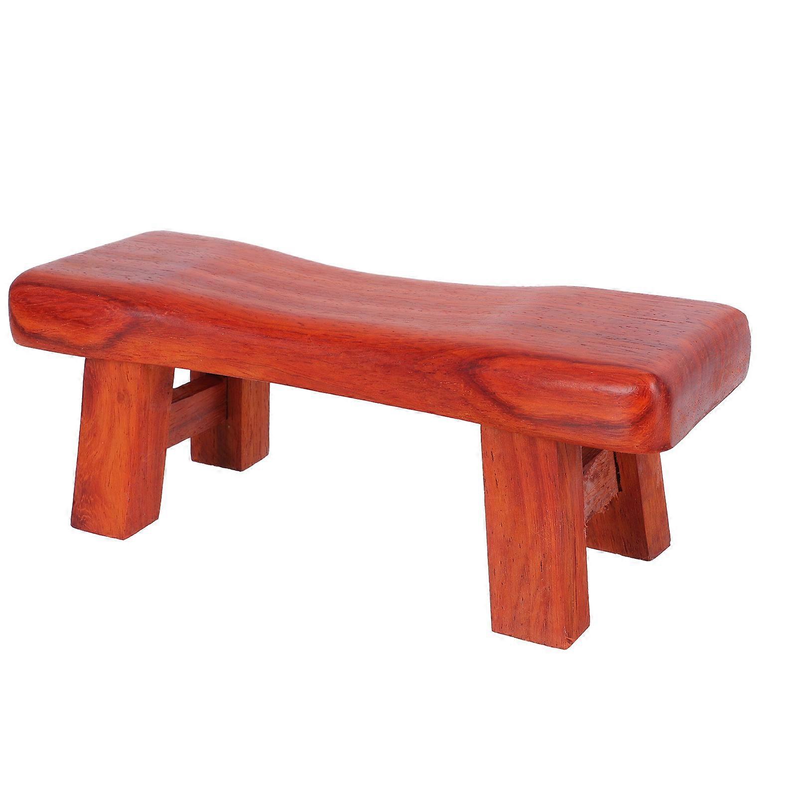 Wooden Cervical Pillow for Home with Smooth Synthetic Brown Material Provides