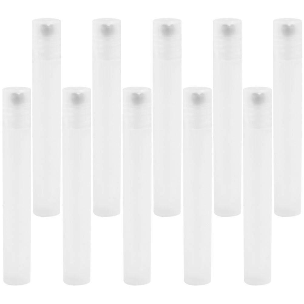 Portable Roller Bottles with Rolling Ball Design for Travel and Storage Polypropylene and Steel White 10Pcs