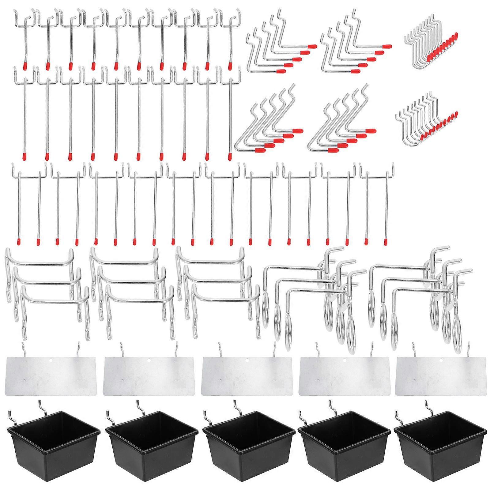 Grid Hooks 101Set Display Shelf Hooks For Organizing Goods Tools Suitable For Garage Workbench Kitchen