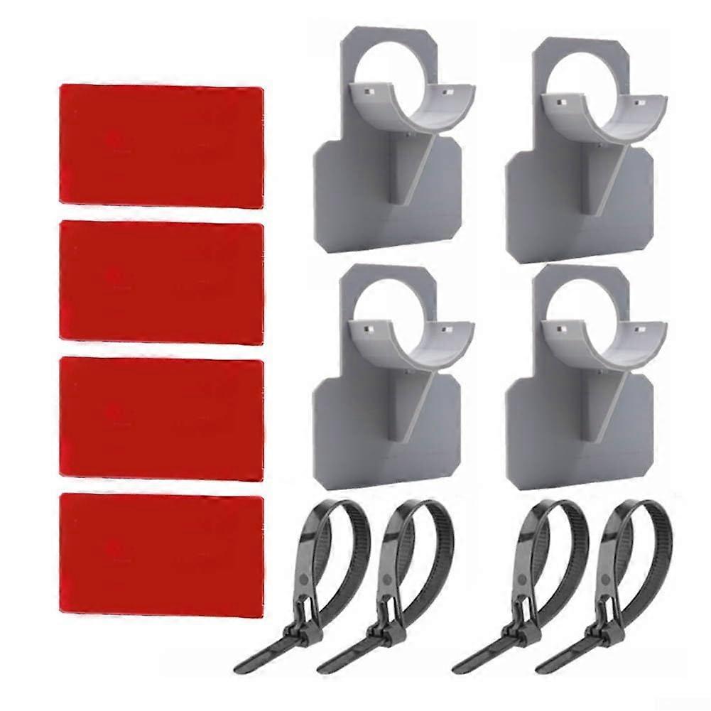4piece pool hose holder set, secure fit for 1.63.5 cm hoses, protects pool walls and ensures stability during use.
