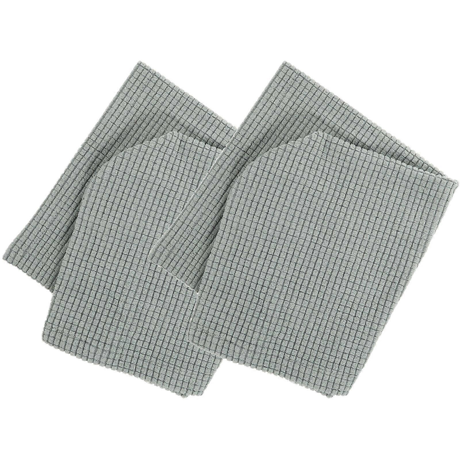 Elastic Sofa Armrest Covers Green Fleece Stretch Protectors Home Office Soft Skin Friendly Shuttle Weaving Protection